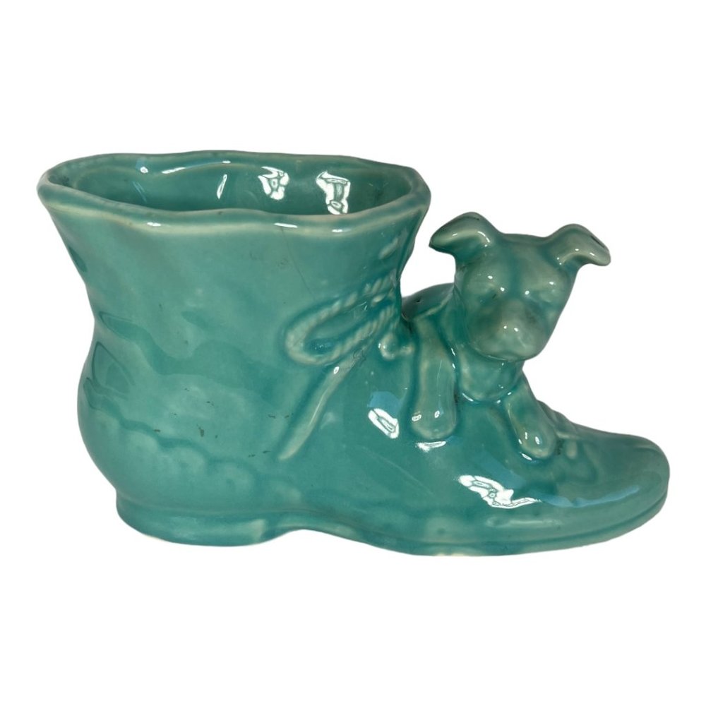 Vintage Shawnee Pottery Dog‎ & Shoe Planter